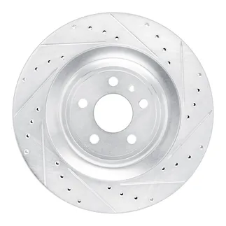 R1 Concepts EDZ-02102R Brake Rotor Drilled & Slotted Silver
